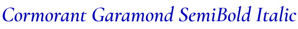 Cormorant Garamond SemiBold Italic police de caractère